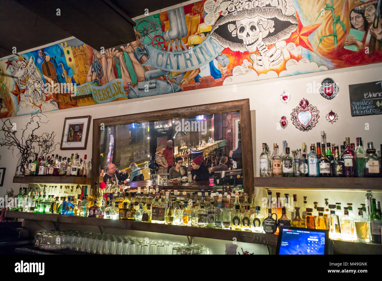 United States, Washington, Seattle, The Fonda La Catrina bar Stock Photo