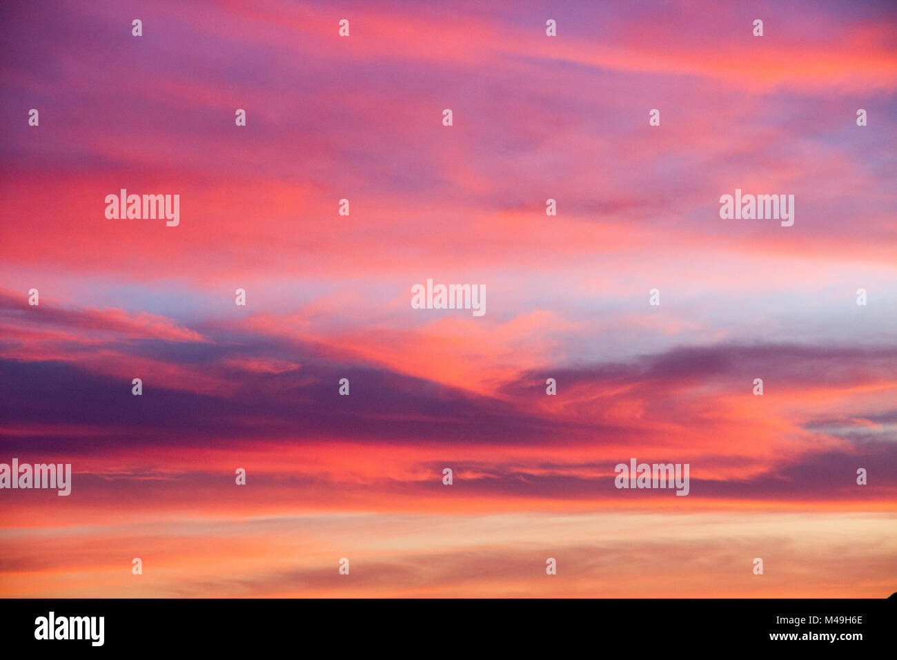 Cloudy sky at sunset Spain, colors background Stock Photo