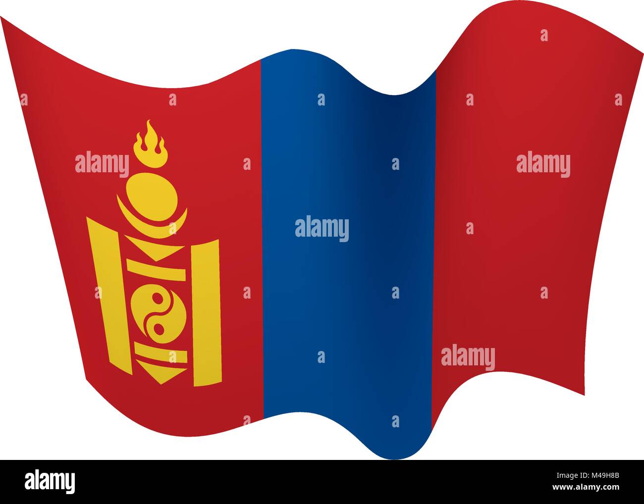 Mongolia flag, vector illustration Stock Vector Image & Art - Alamy