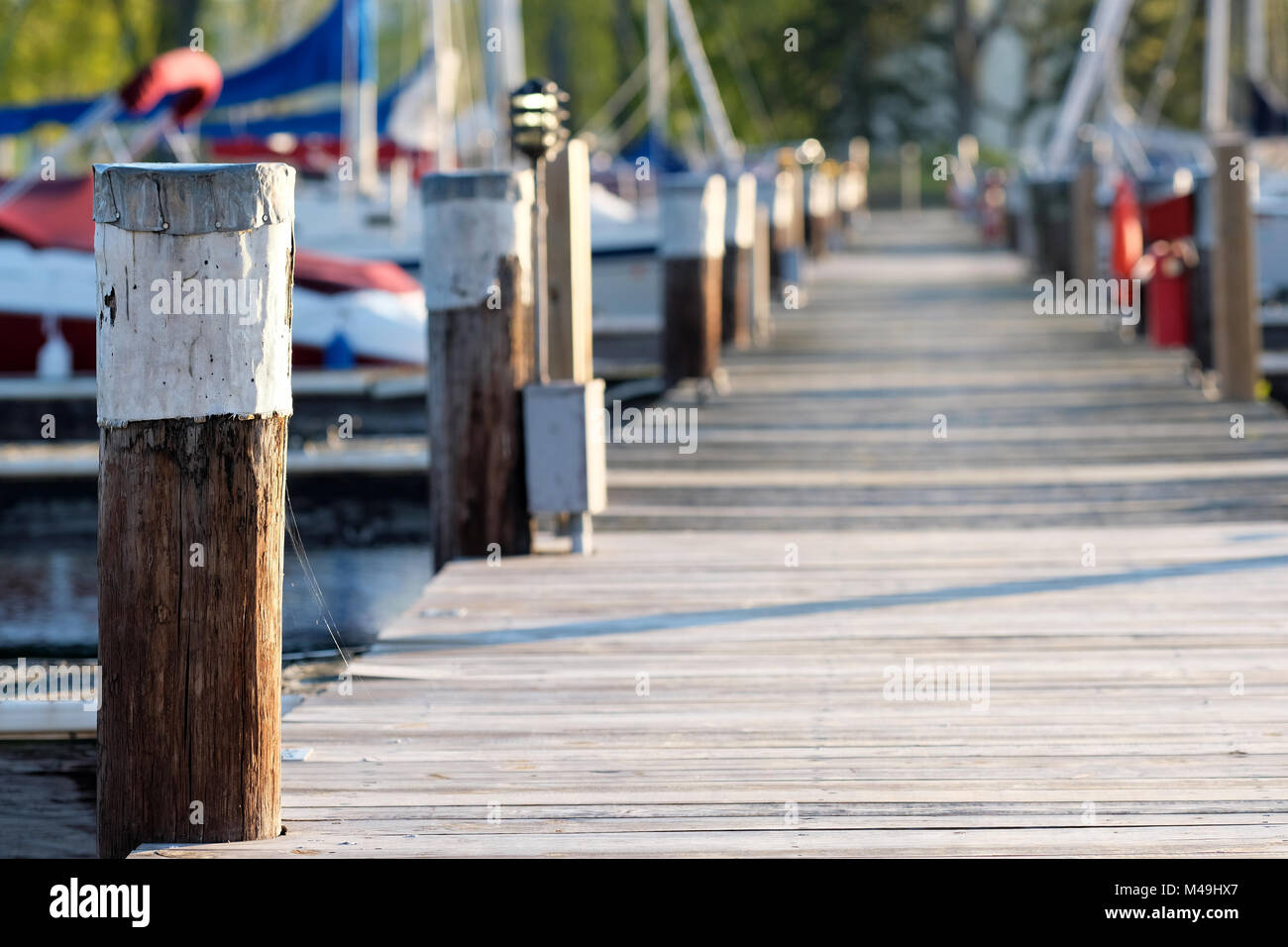 Marina on Lake Cayuga Stock Photo