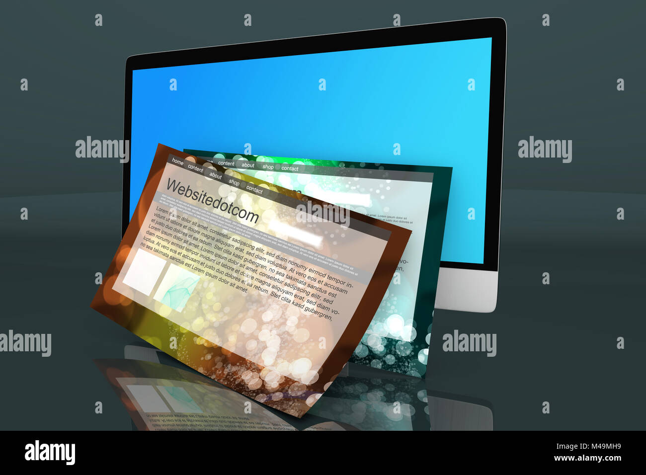 A modern All in one computer with generic websites Stock Photo - Alamy
