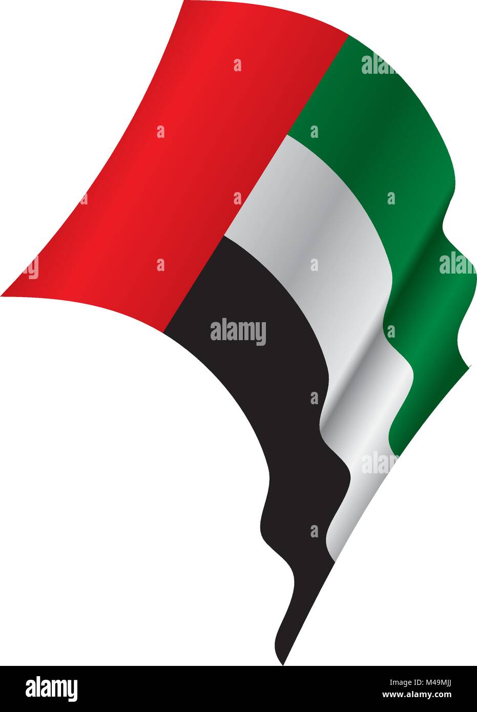 Flag united arab emirates flying Stock Vector Images - Alamy