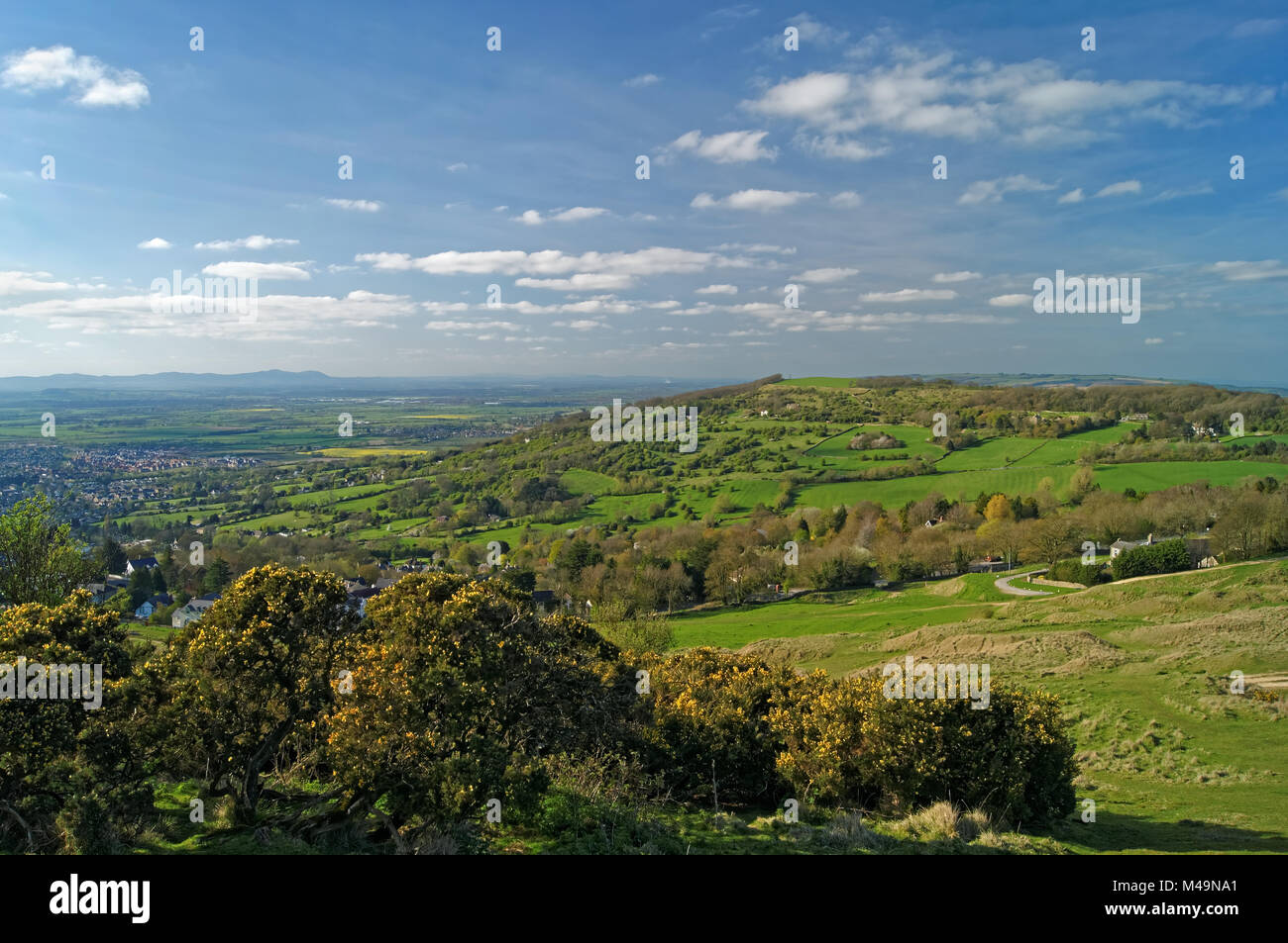 UK,Gloucestershire,Cheltenham,View from Cleve Hill Stock Photo