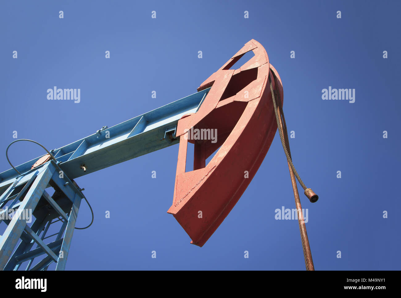 Work of oil pump jack on a oil field Stock Photo Alamy