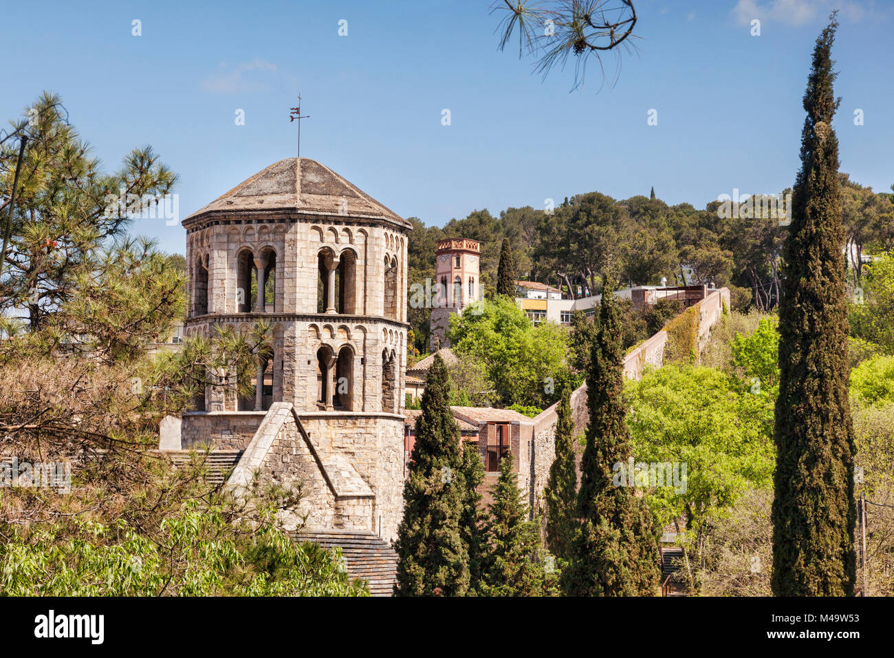 Monastery of Saint Peter of Galligants, Girona, Catalonia, Spain. Stock Photo