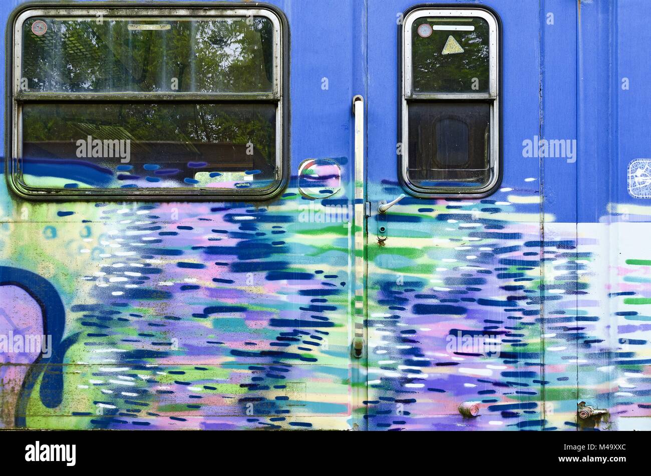 Waggon Patterns Colorful train car with graffiti hi-res stock photography and images ...