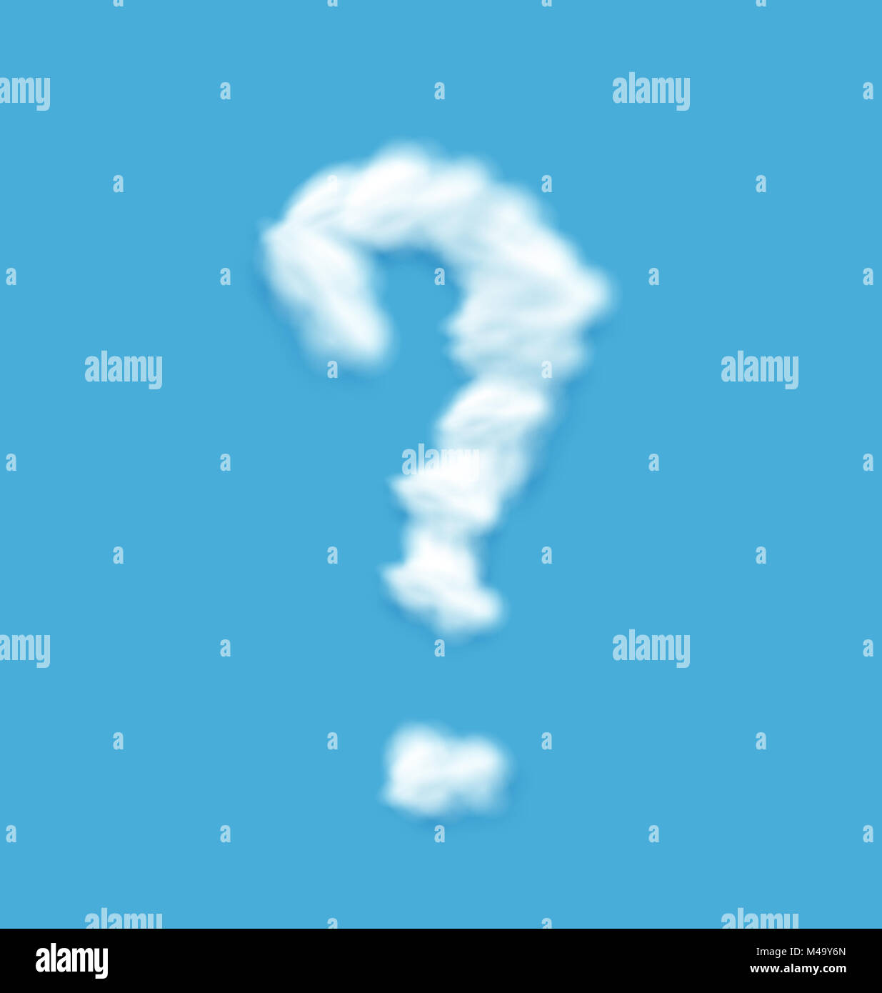 Question mark shaped cloud in a bright blue sky Stock Photo Alamy
