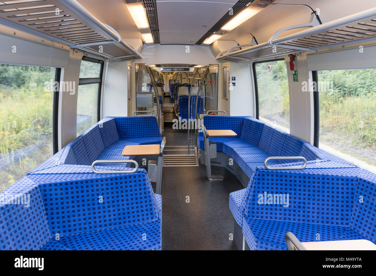 Modern trains for local transport in Central Germany Stock Photo