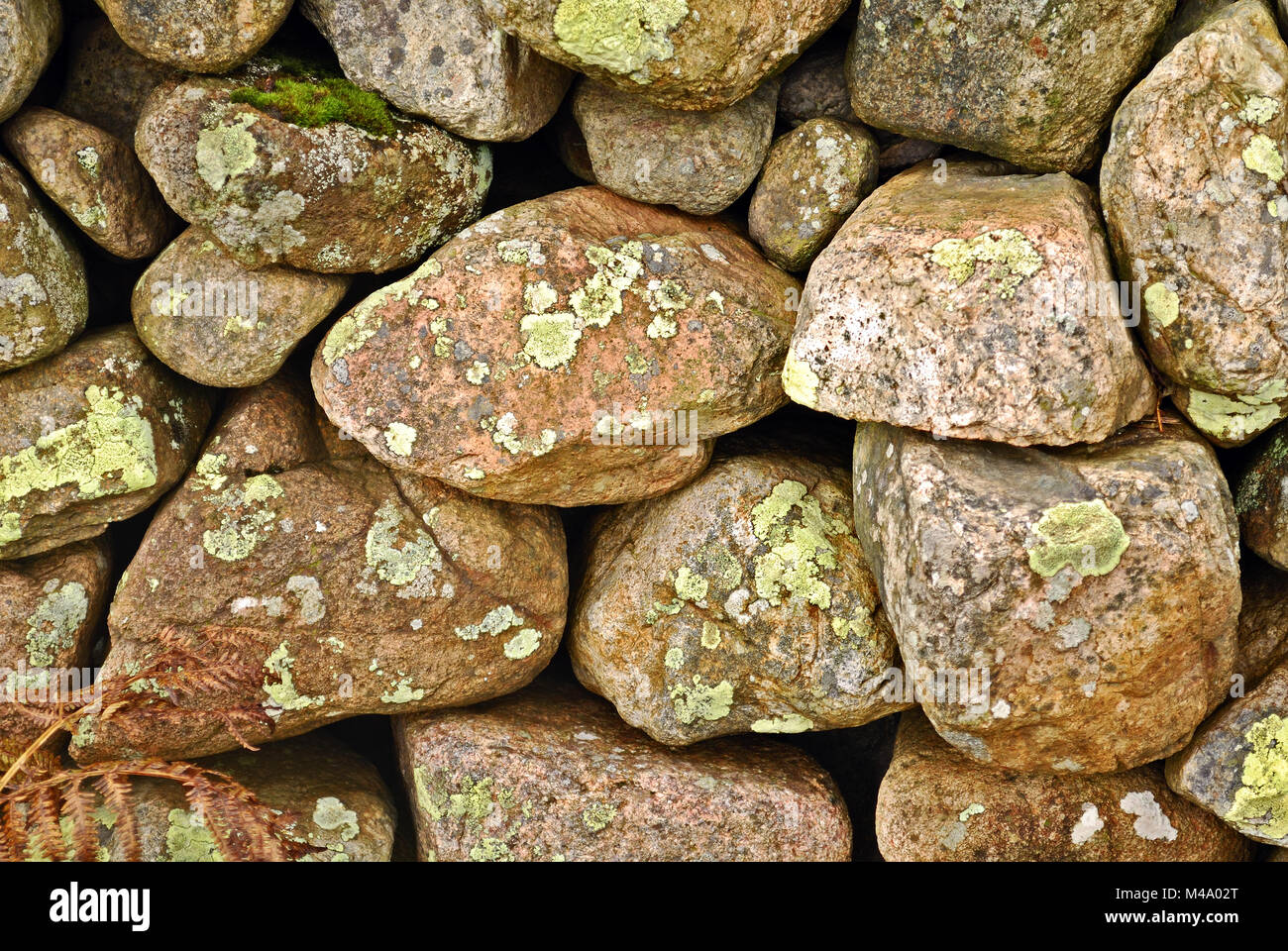 Part of a Dry Stone Wall Stock Photo