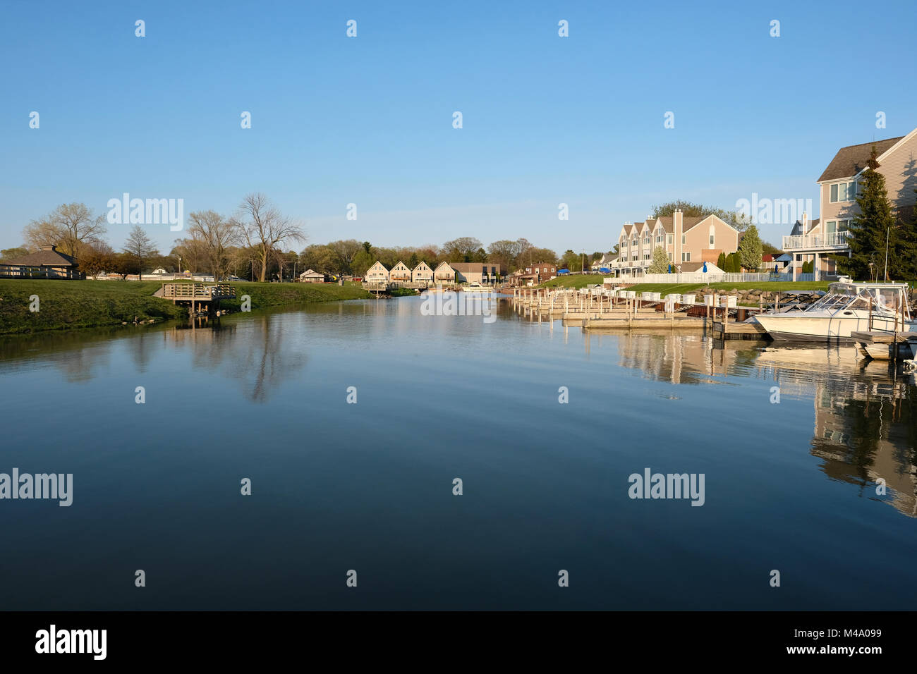 Marina on Lake Huron at Port Austin Stock Photo Alamy