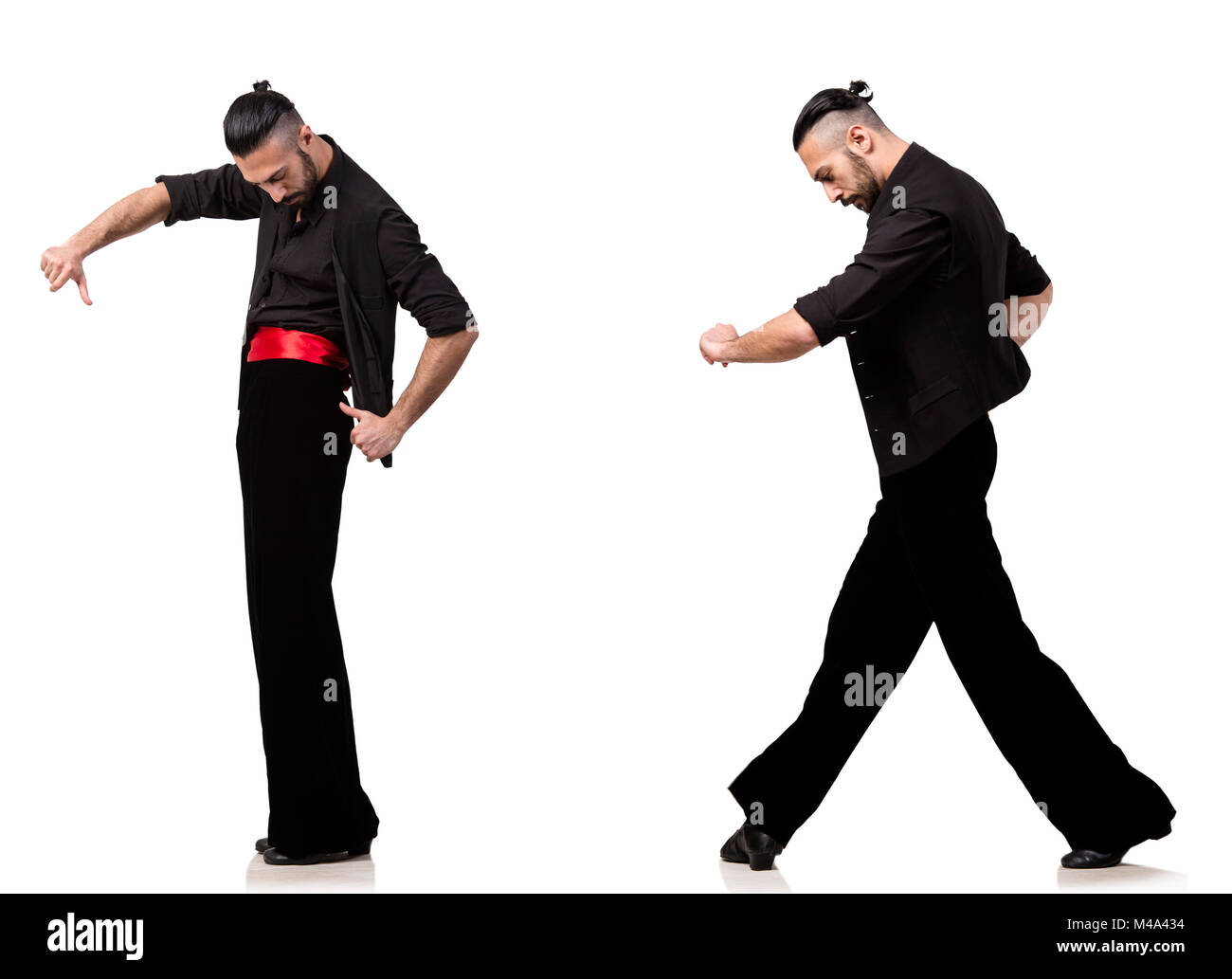 Spanish dancer in various poses on white Stock Photo Alamy