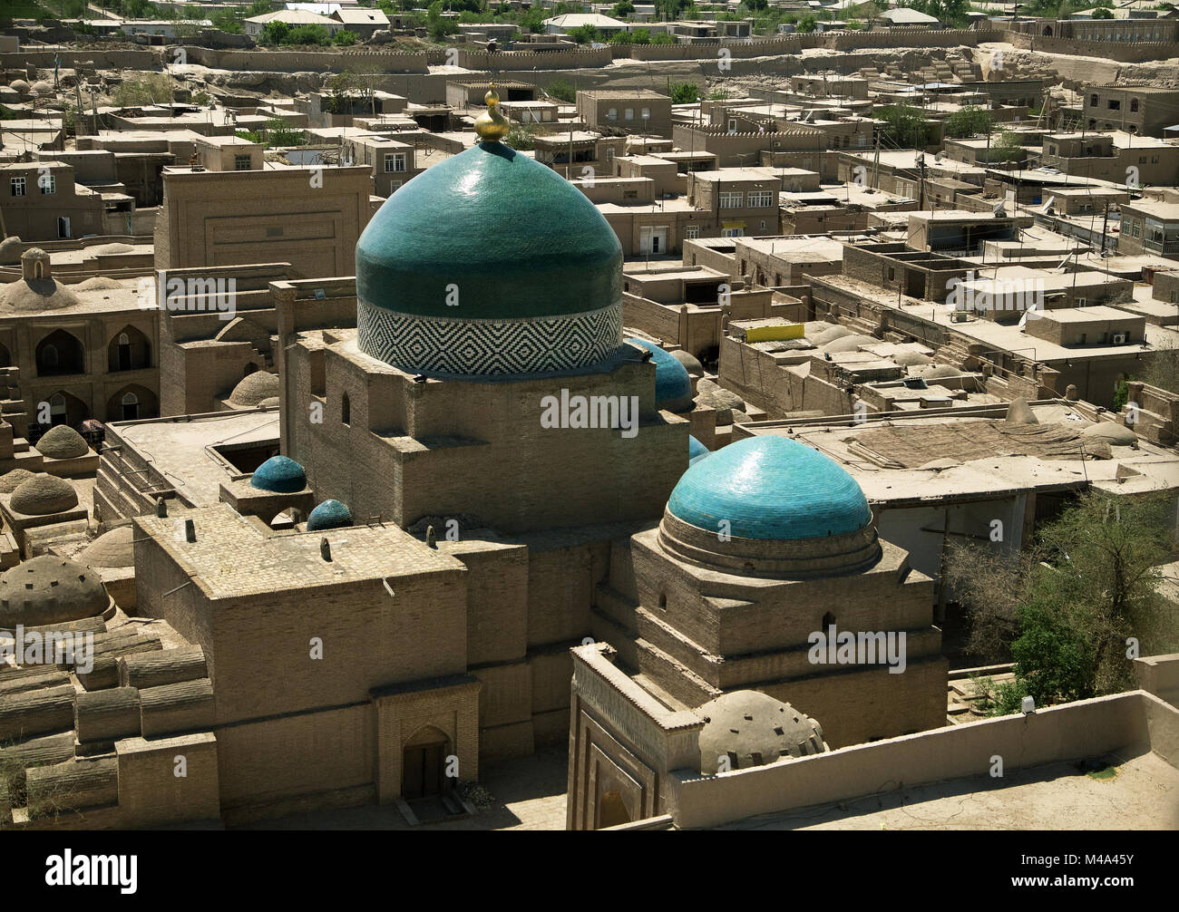 Aerial view of old town in Khiva, Uzbekistan Stock Photo