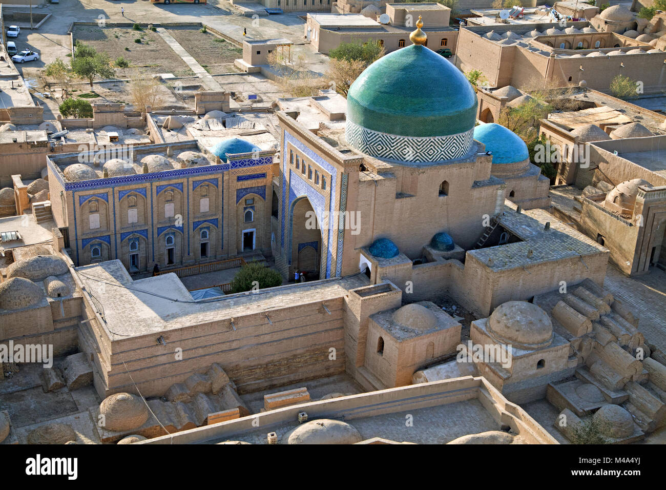 Aerial view of old town in Khiva, Uzbekistan Stock Photo