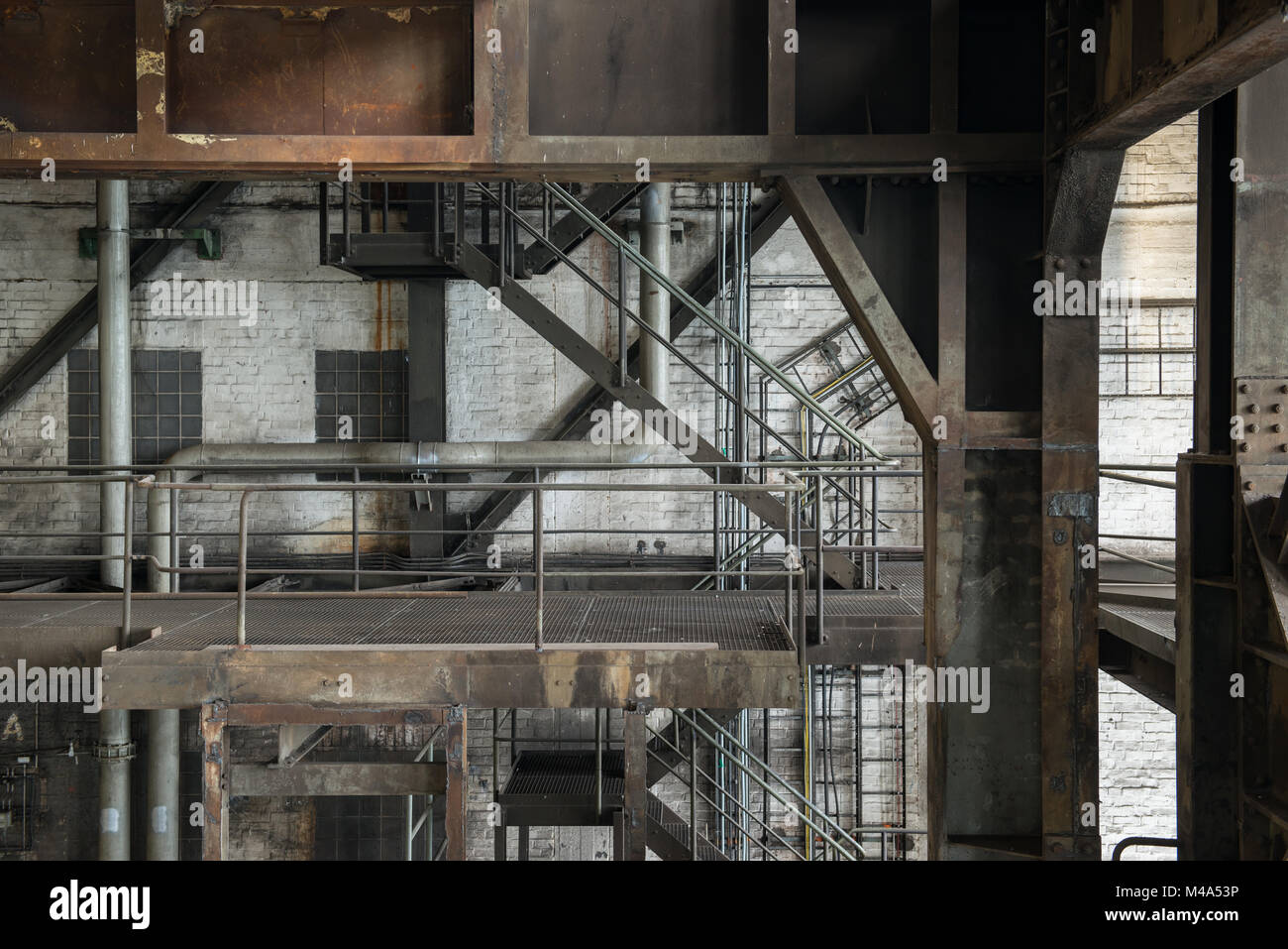 Old boiler house in a coalfired power plant Stock Photo Alamy