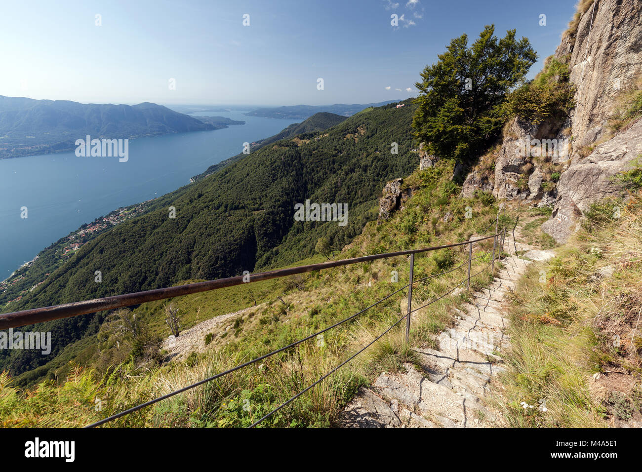 View from Monte Morissolo on Lago Maggiore,Cannero Riviera,Verbano-Cusio-Ossola province,Piedmont region,Italy Stock Photo