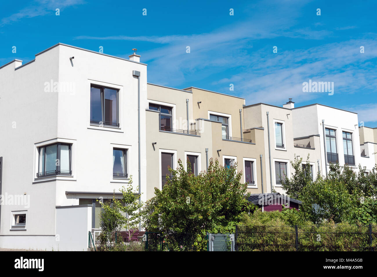 New white twin houses seen in Berlin, Germany Stock Photo - Alamy