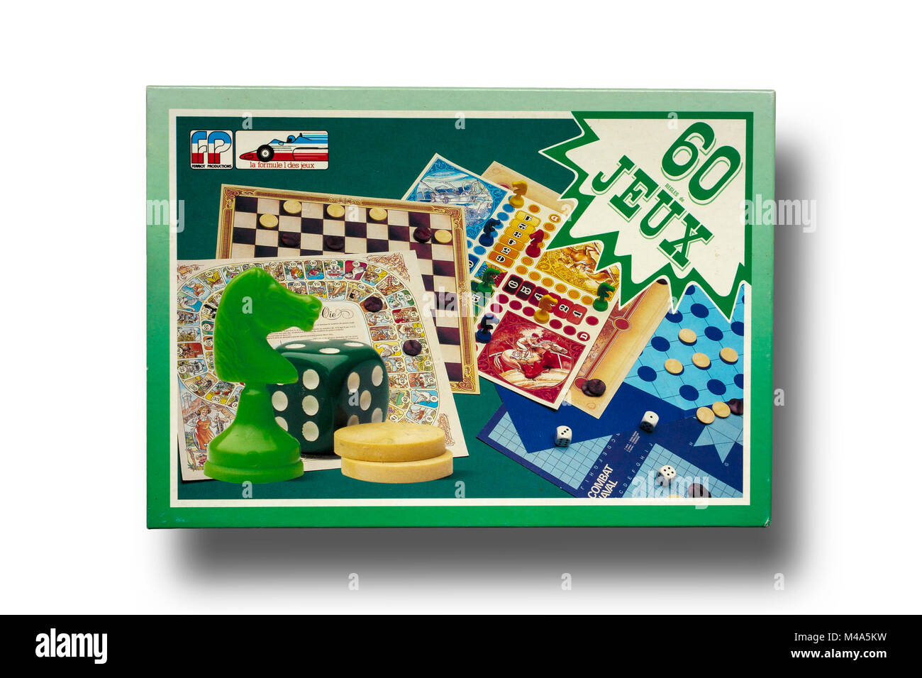 French board game collection with rules to 60 games Stock Photo Alamy