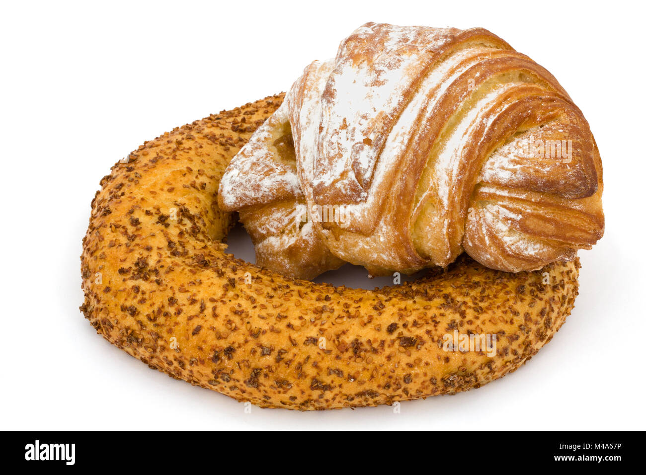 Fresh bakery, isolated on white background Stock Photo - Alamy
