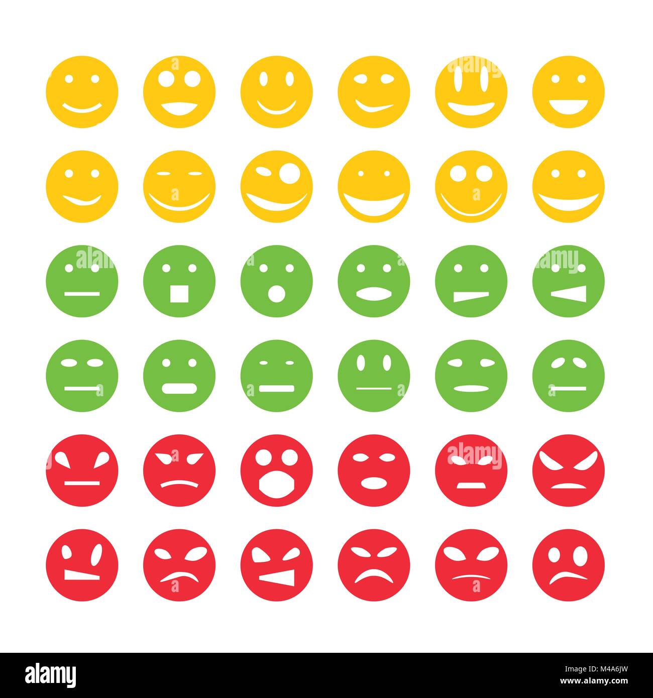Smiley emoticon icons Stock Vector