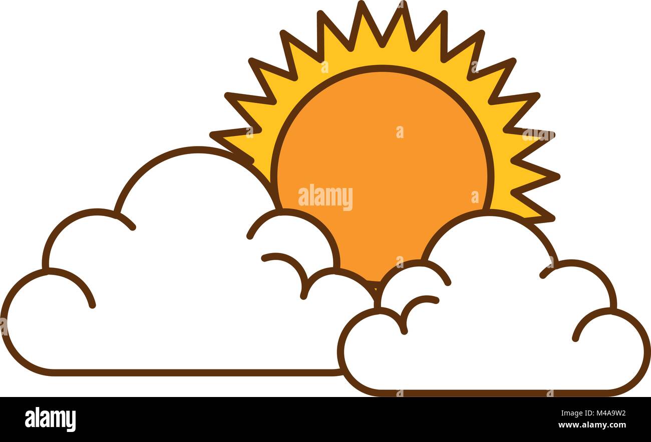 summer sun with clouds Stock Vector Image & Art - Alamy
