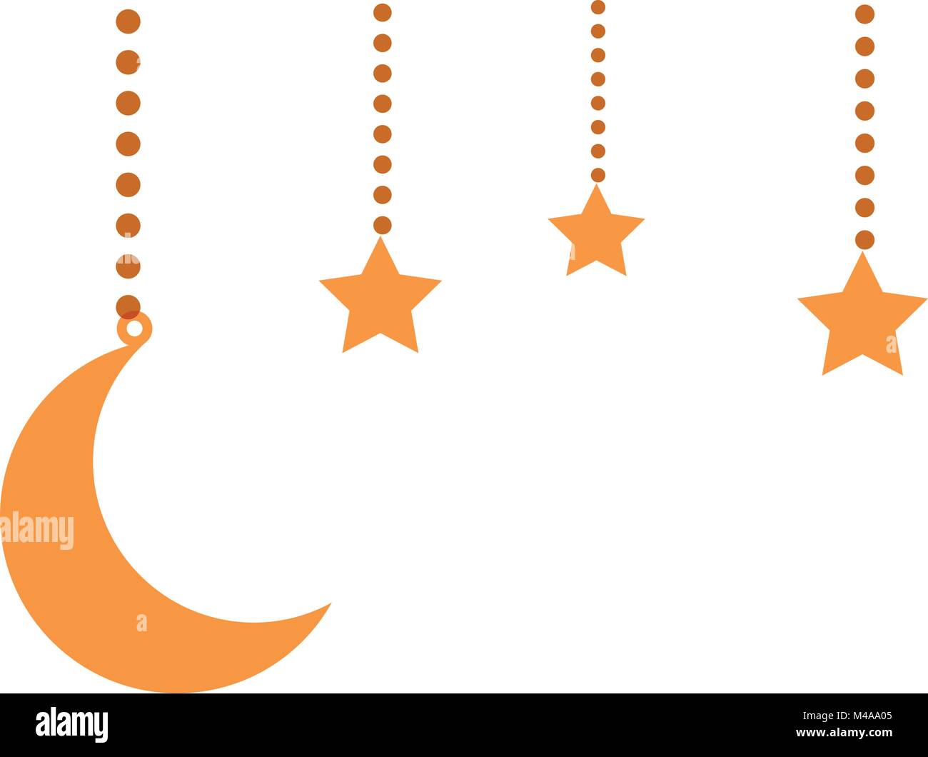 Moon And Stars Hanging Decoration Stock Vector Art Illustration