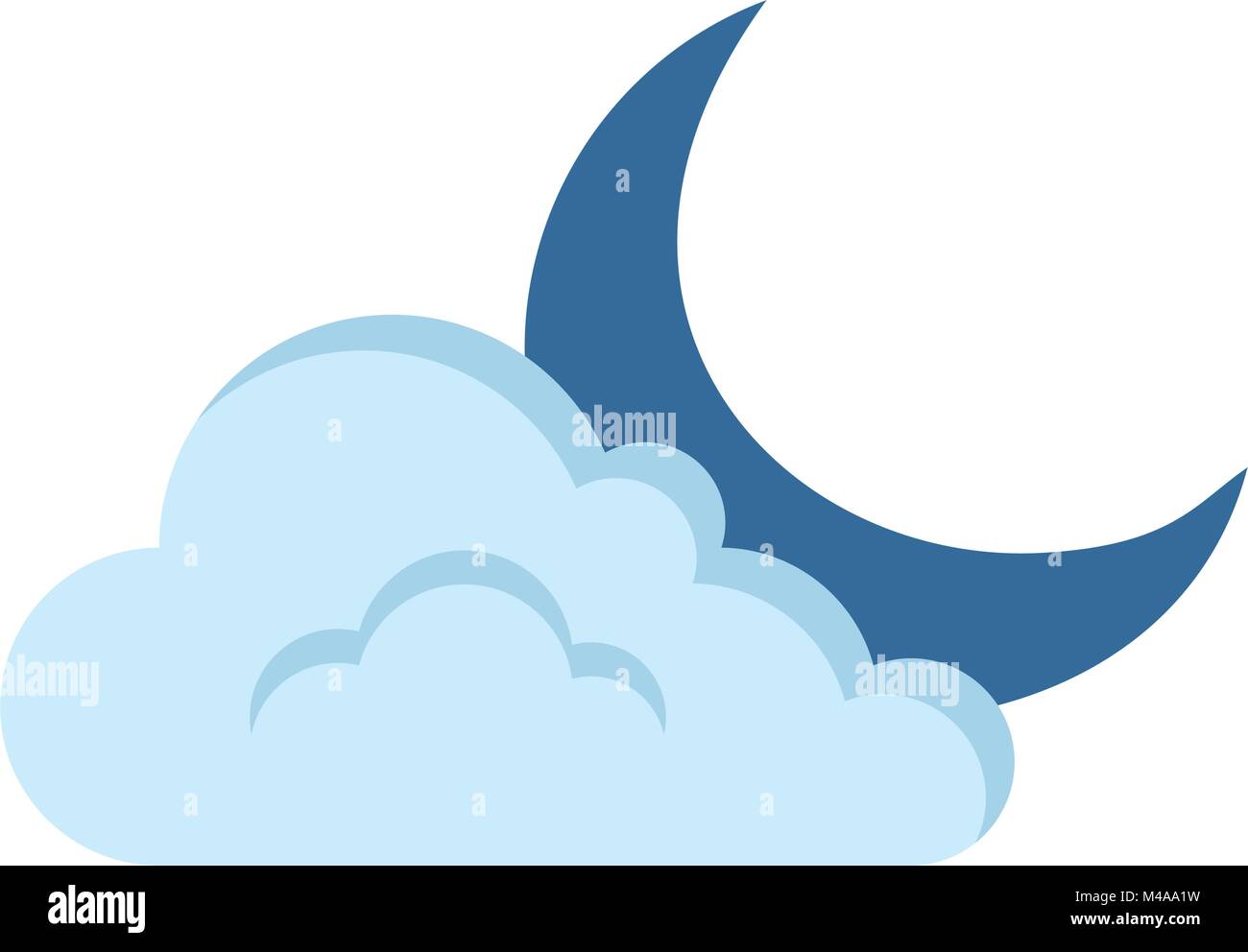 moon with cloud icon Stock Vector Image & Art - Alamy