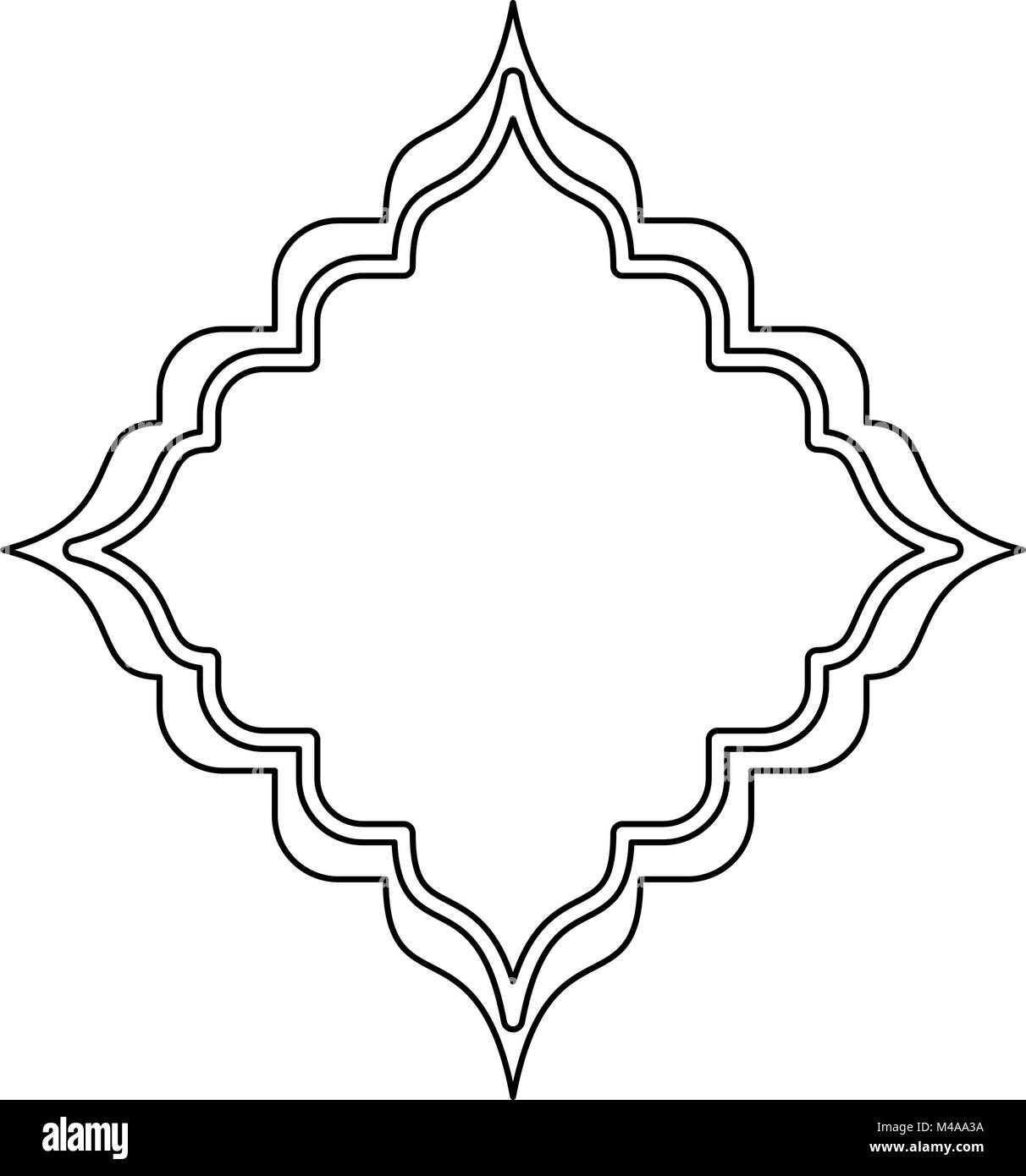 rhombus frame decorative icon Stock Vector Image & Art - Alamy