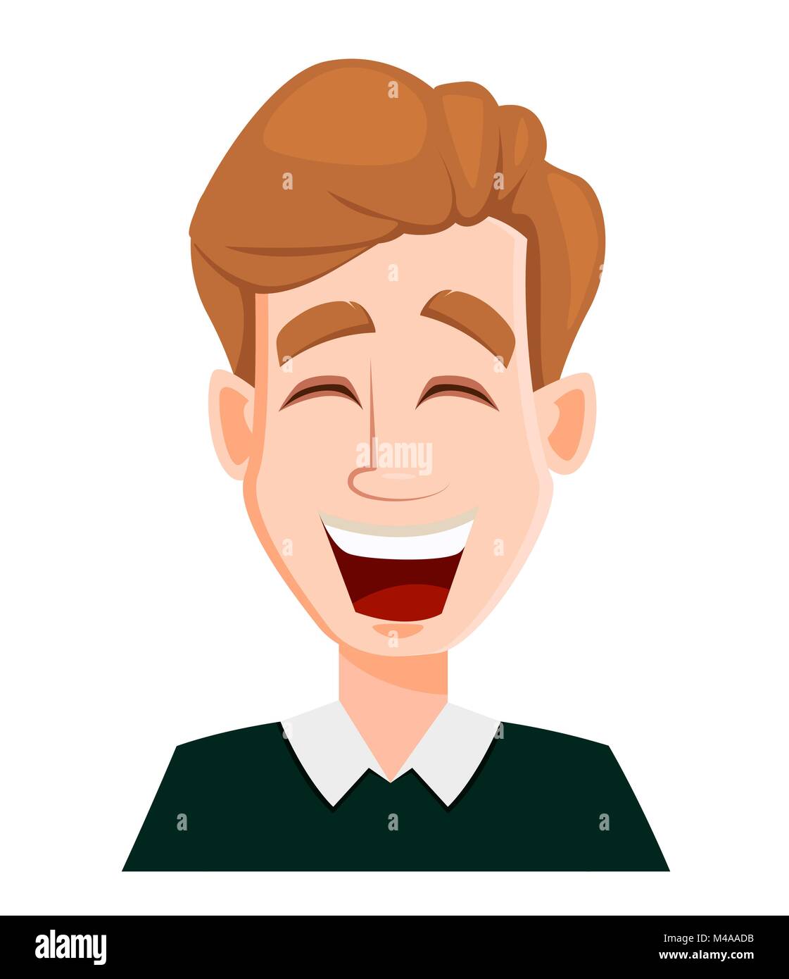 Face Expression Of A Man With Blond Hair Laughing Male Emotions