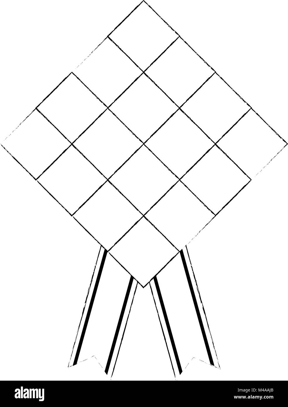 hanging rhombus frame with ribbon Stock Vector Image & Art - Alamy