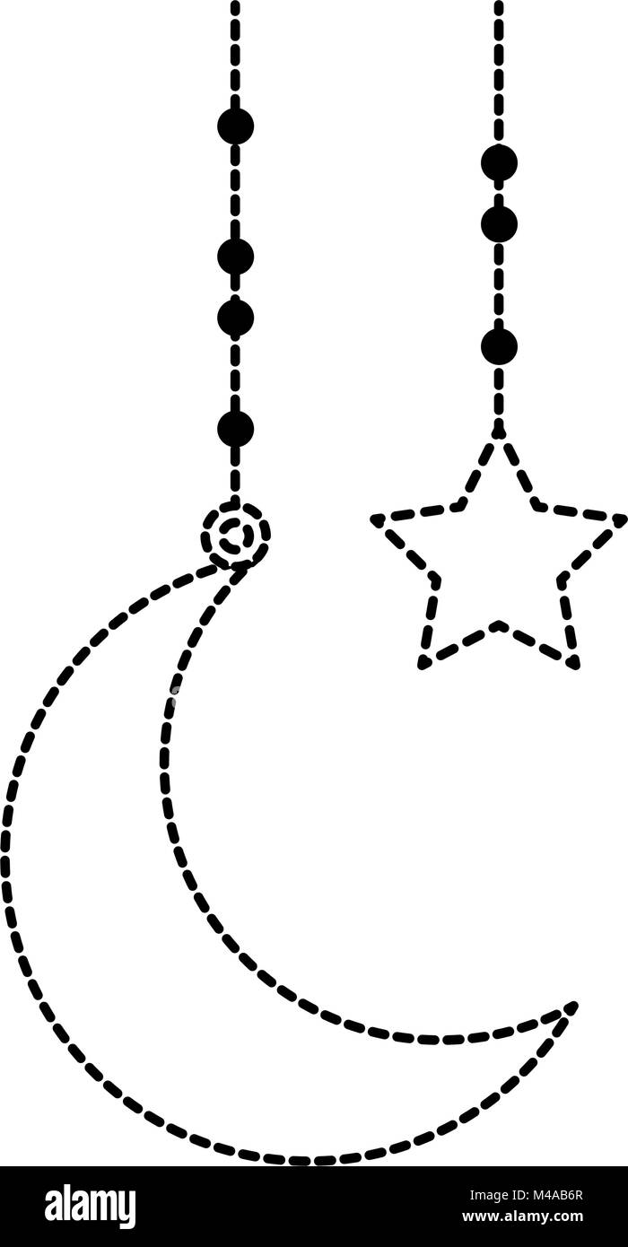 Moon and stars clipart Black and White Stock Photos & Images - Alamy