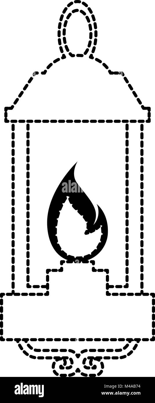 kerosene lantern hanging icon Stock Vector