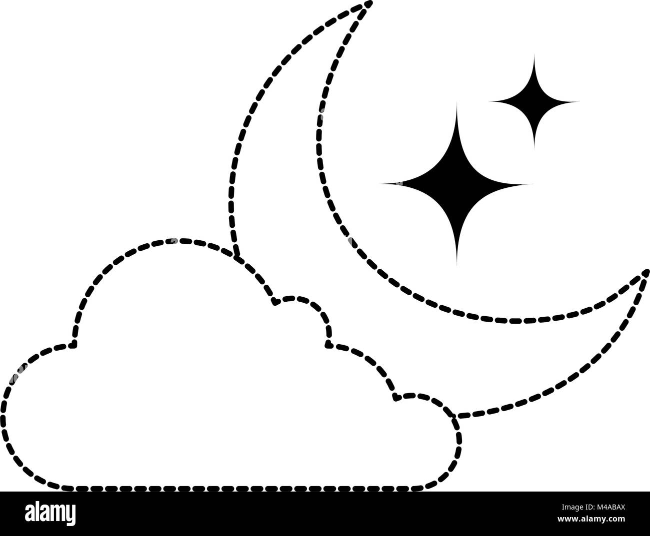 moon with cloud icon Stock Vector Image & Art - Alamy