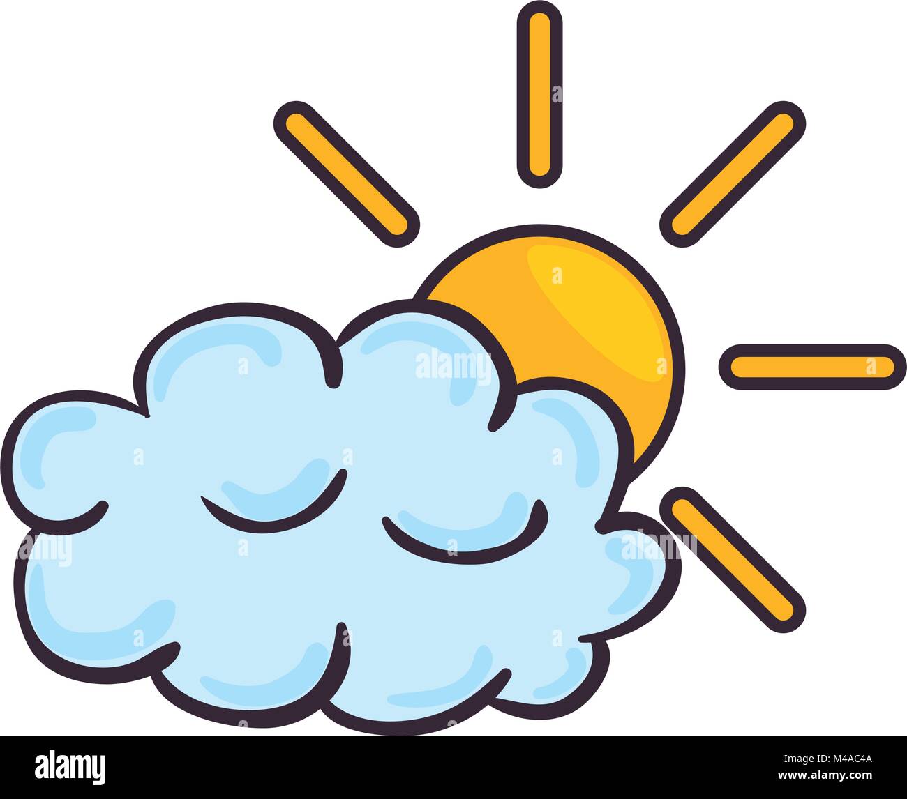 summer sun with clouds Stock Vector Image & Art - Alamy