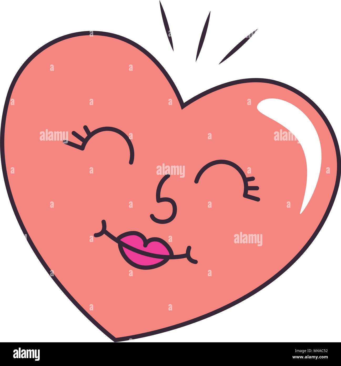 heart love kawaii character Stock Vector Image & Art - Alamy