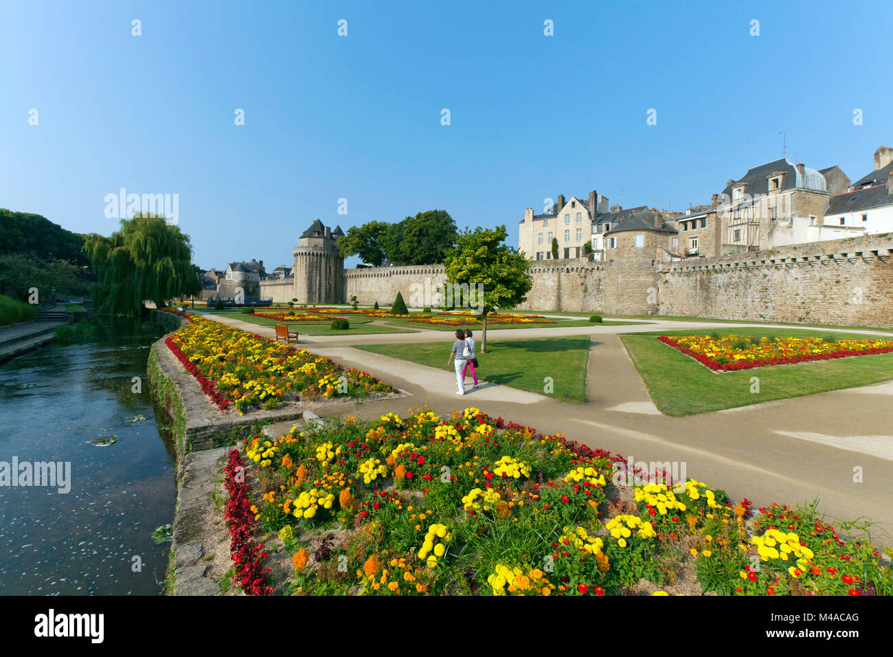Vannes (Brittany, north-western France): the ramparts and gardens. (Not available for postcard production) Stock Photo