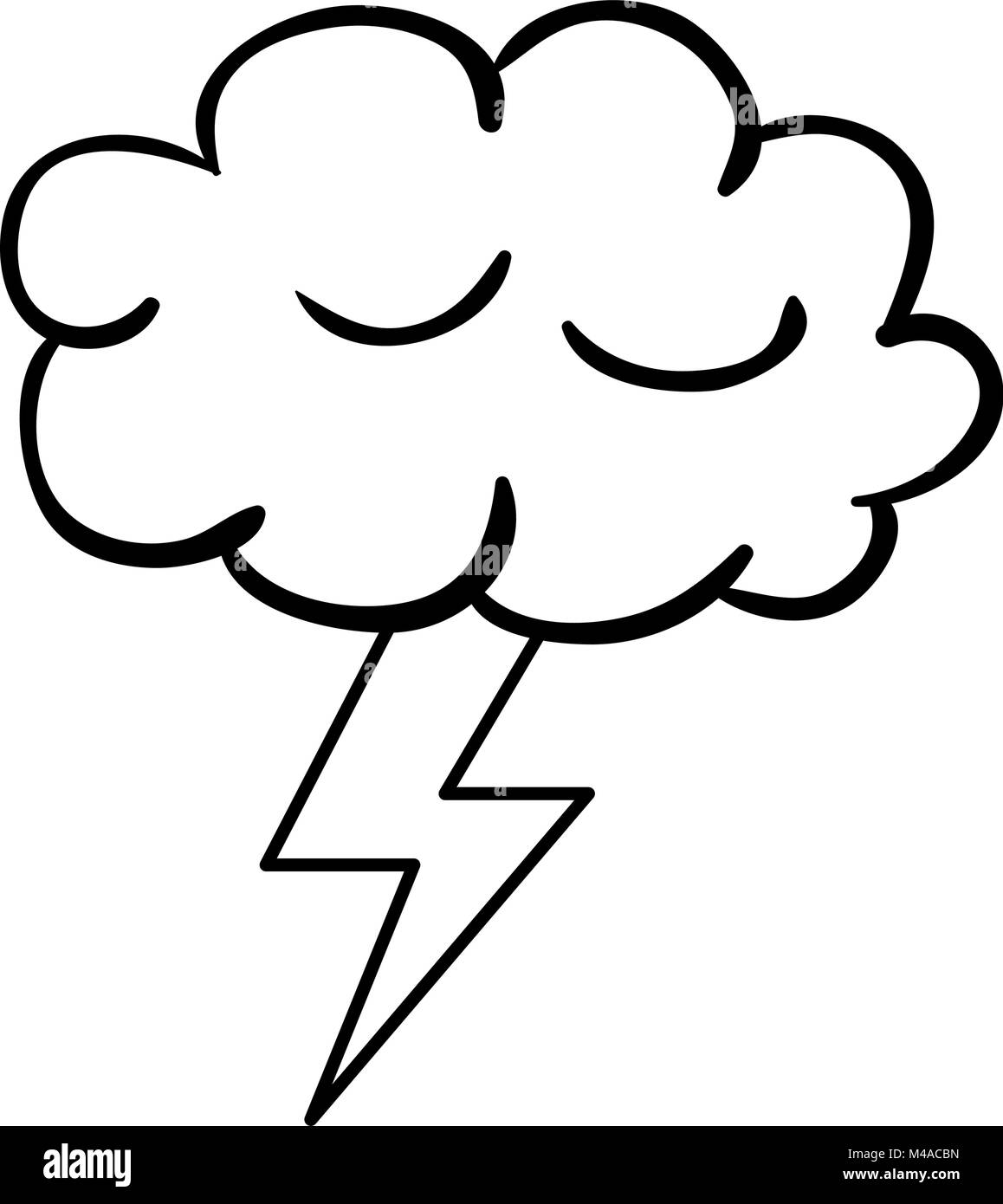 weather cloud rainy with rays Stock Vector Image & Art - Alamy