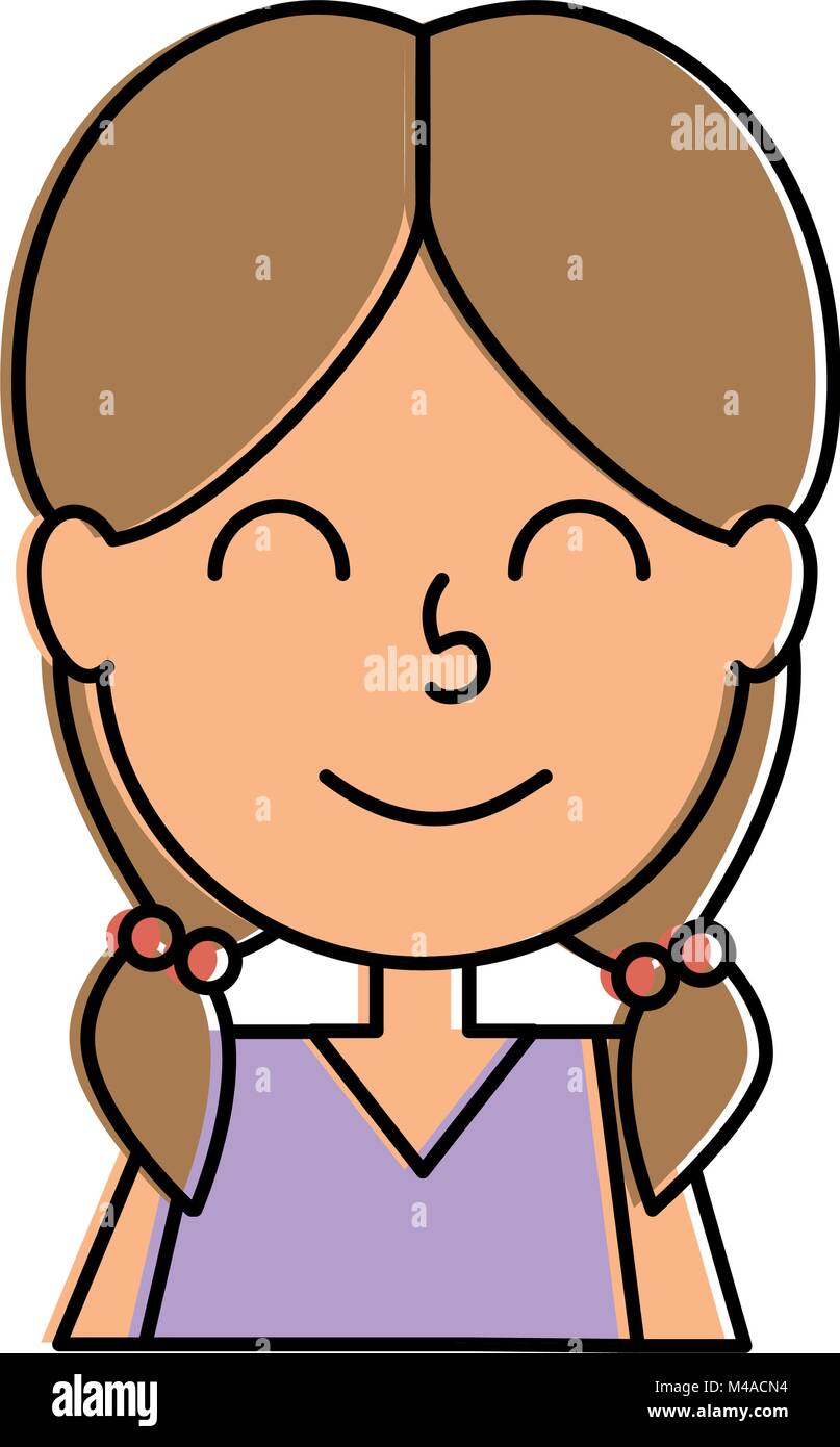 cute little girl character Stock Vector Image & Art - Alamy