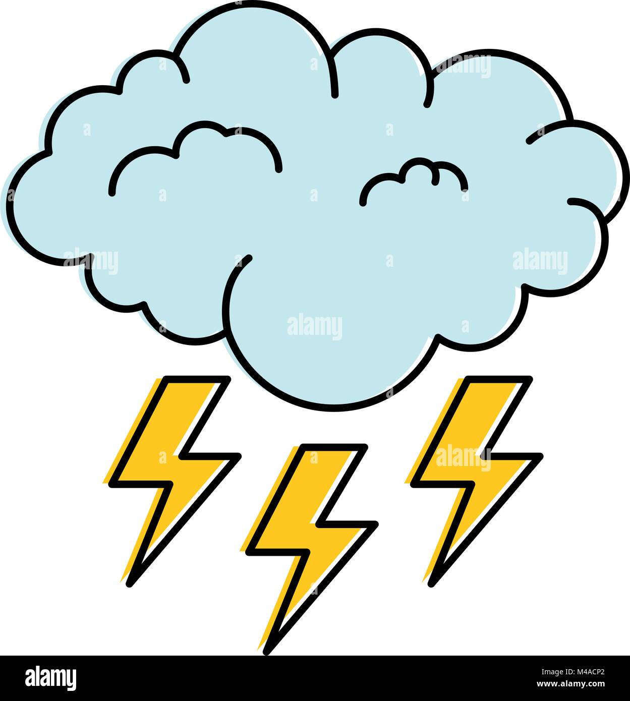 weather cloud rainy with rays Stock Vector Image & Art - Alamy