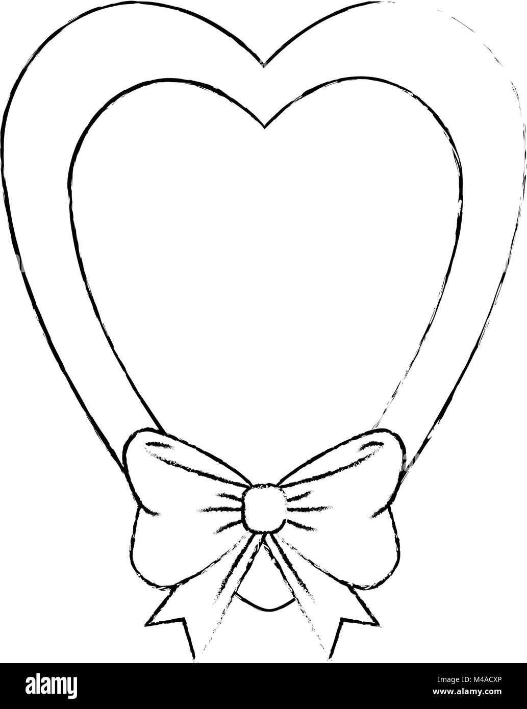 hearts love sticker art with bowntie Stock Vector Image & Art - Alamy
