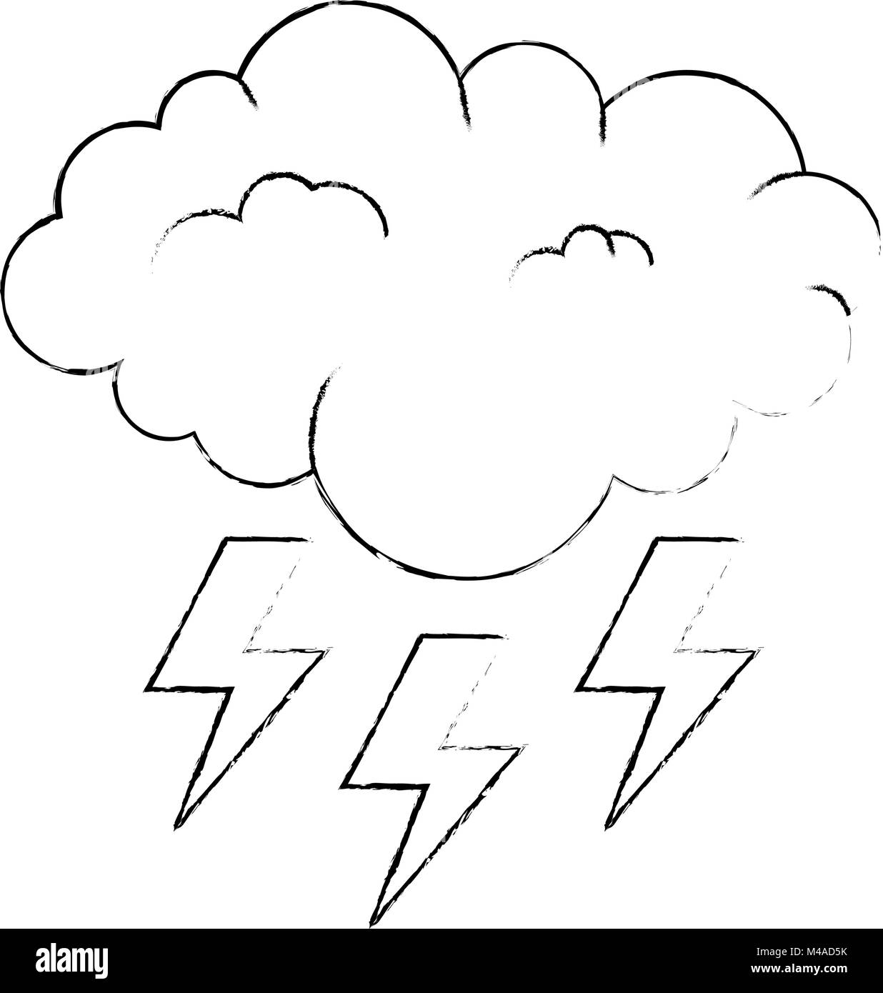 weather cloud rainy with rays Stock Vector Image & Art - Alamy