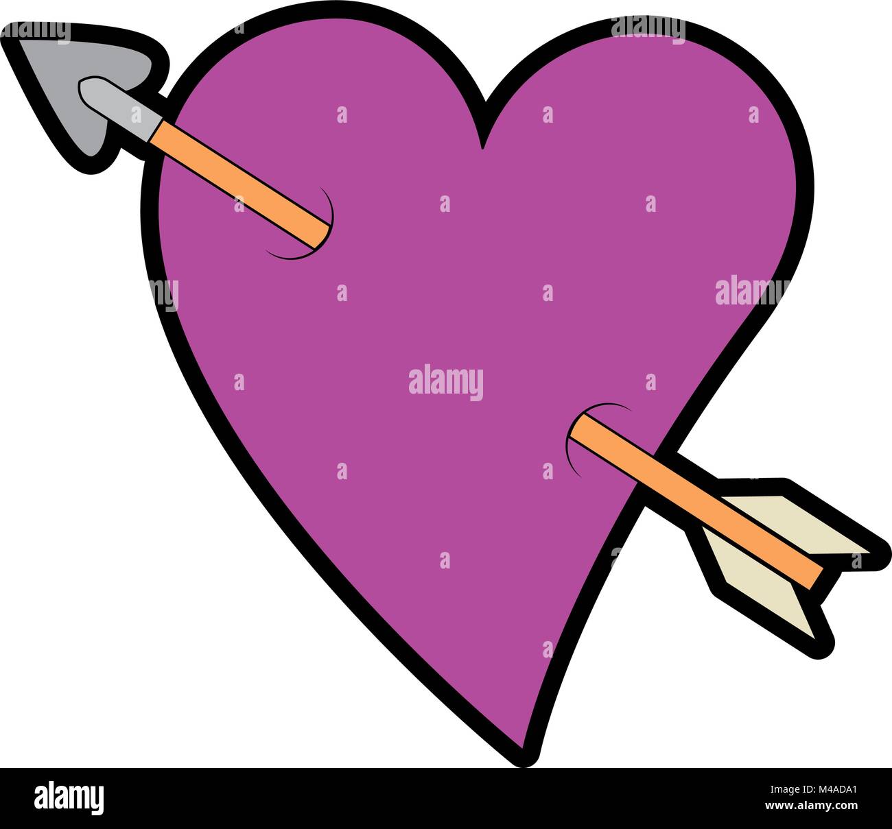 heart love sticker art with arrow Stock Vector Image & Art - Alamy