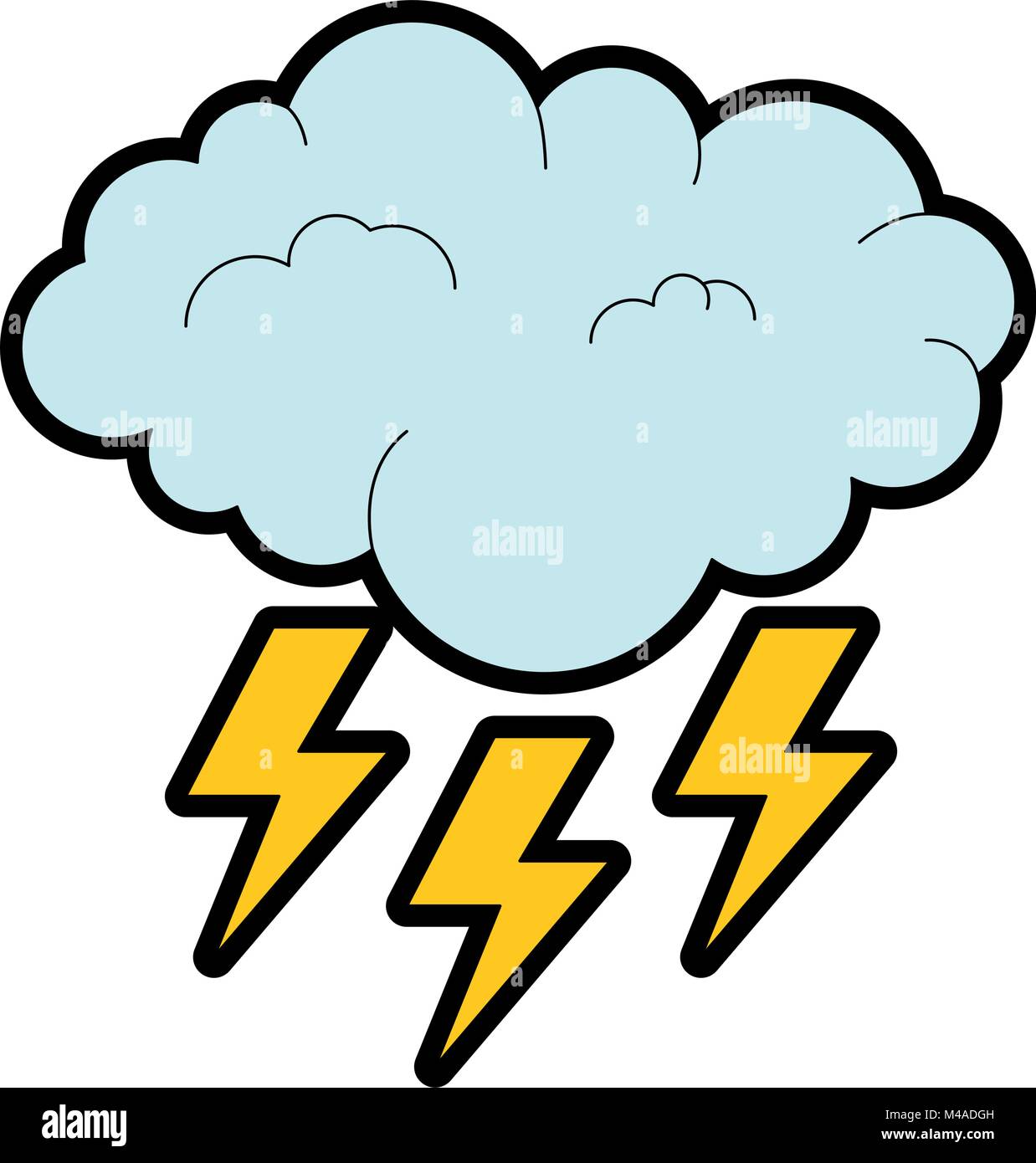 weather cloud rainy with rays Stock Vector Image & Art - Alamy