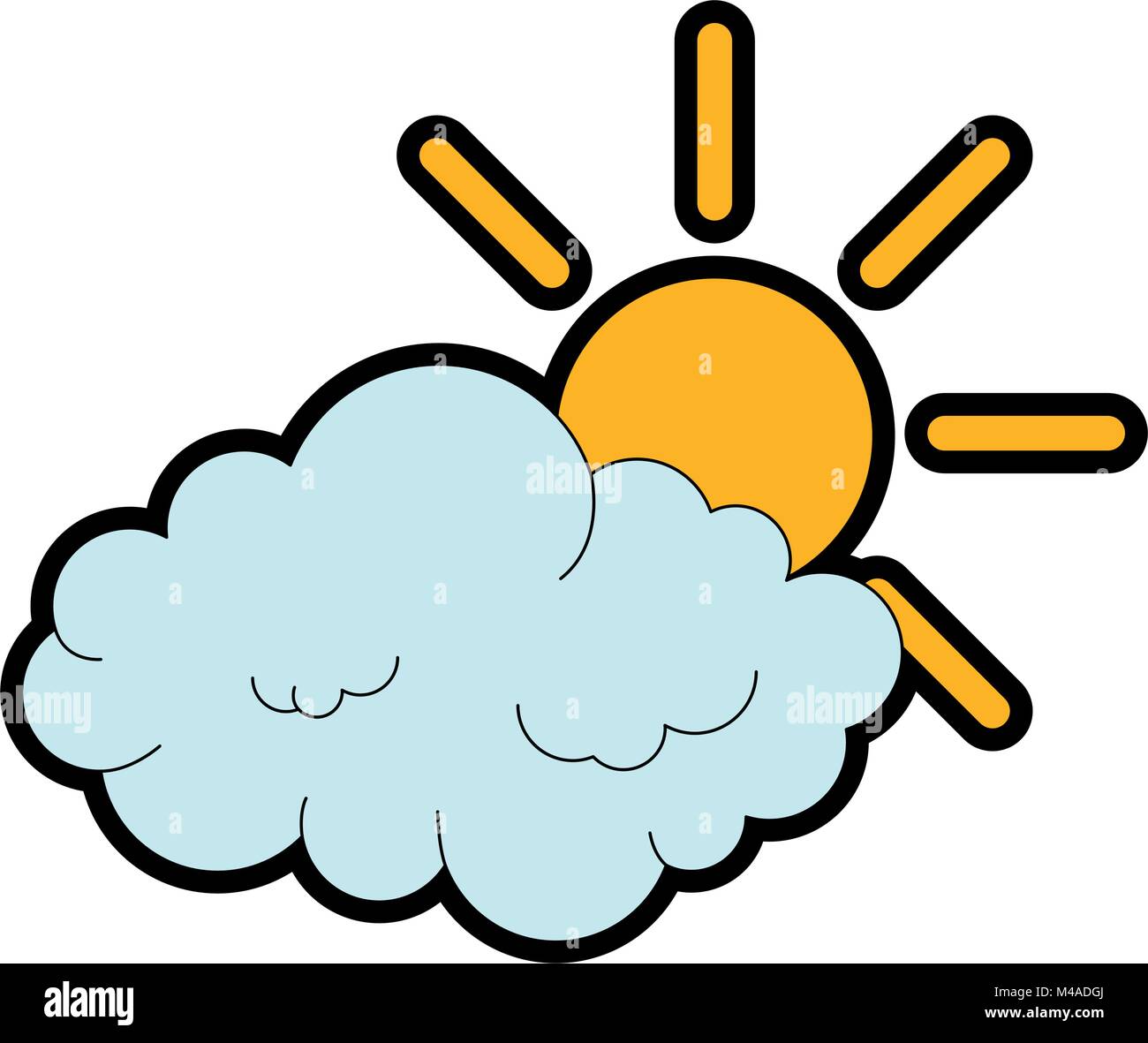 summer sun with clouds Stock Vector Image & Art - Alamy