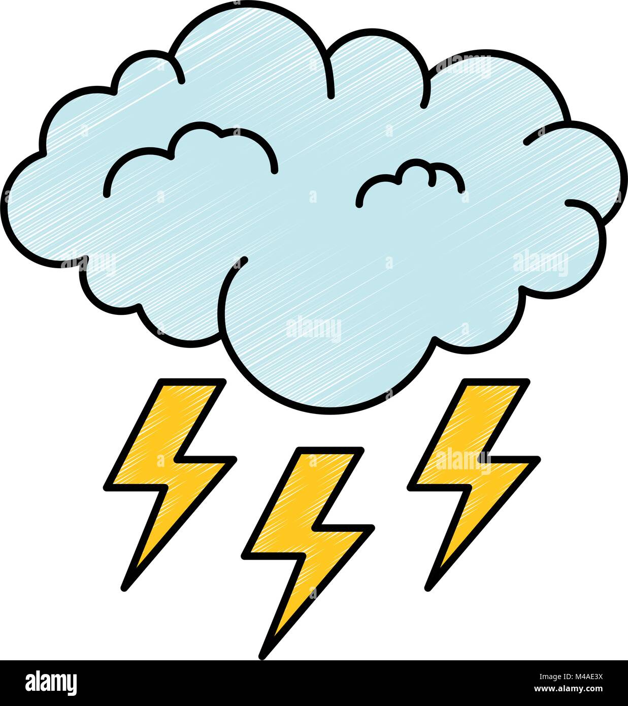 weather cloud rainy with rays Stock Vector Image & Art - Alamy