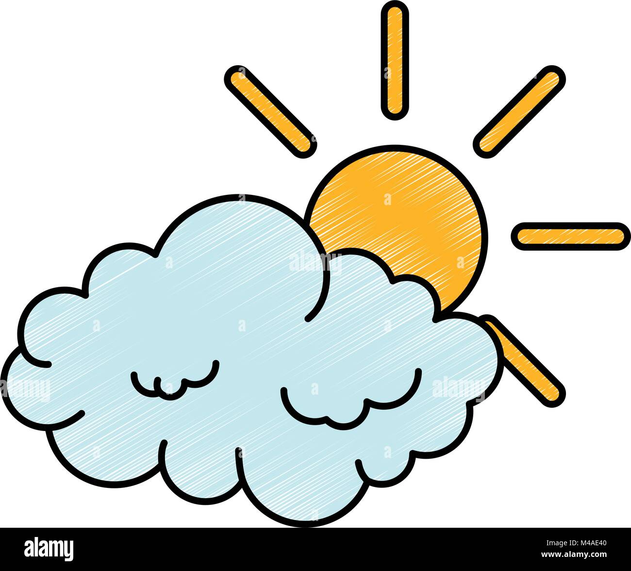 summer sun with clouds Stock Vector Image & Art - Alamy