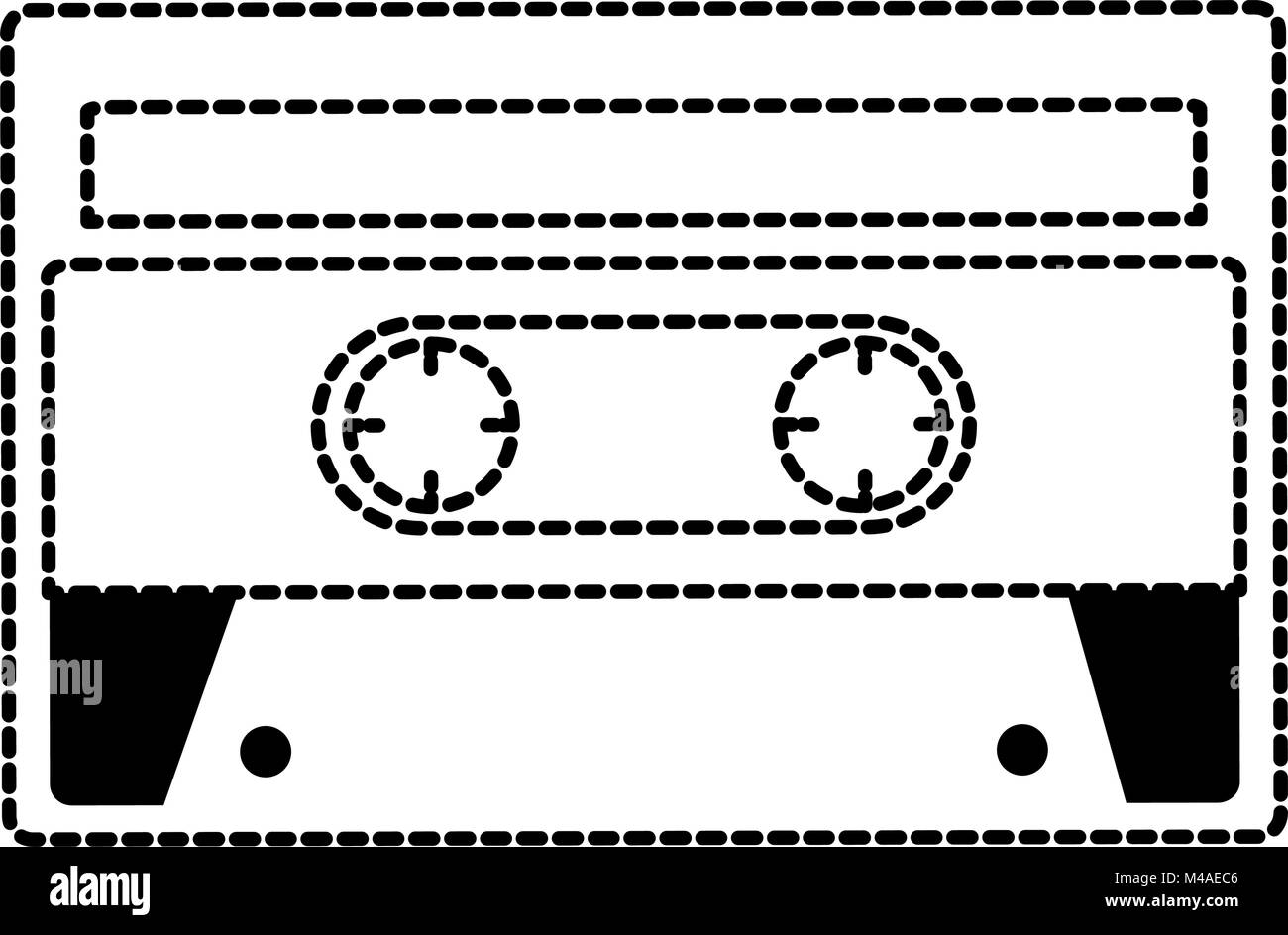 retro cassette sticker icon Stock Vector Image & Art - Alamy