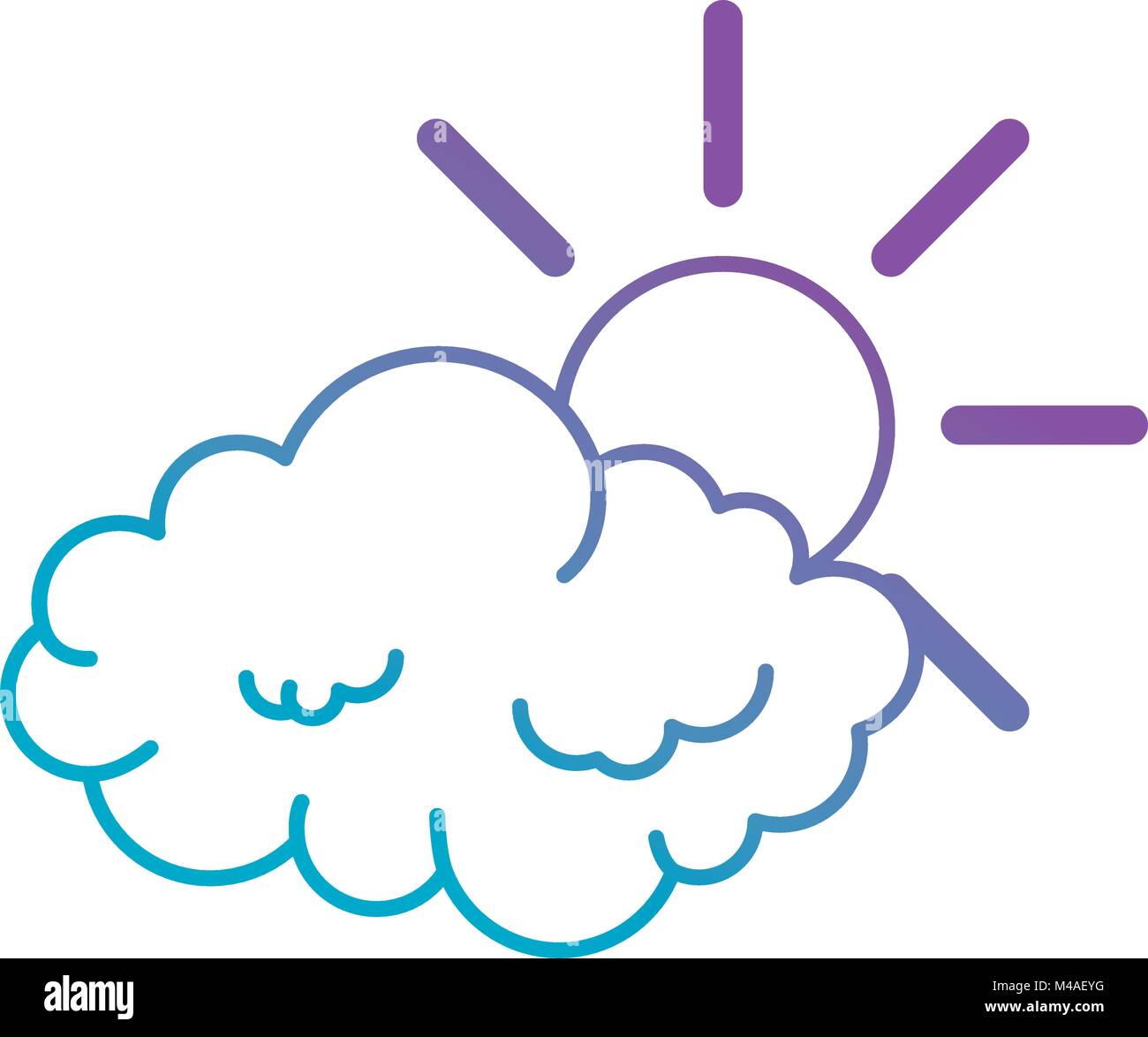 summer sun with clouds Stock Vector Image & Art - Alamy
