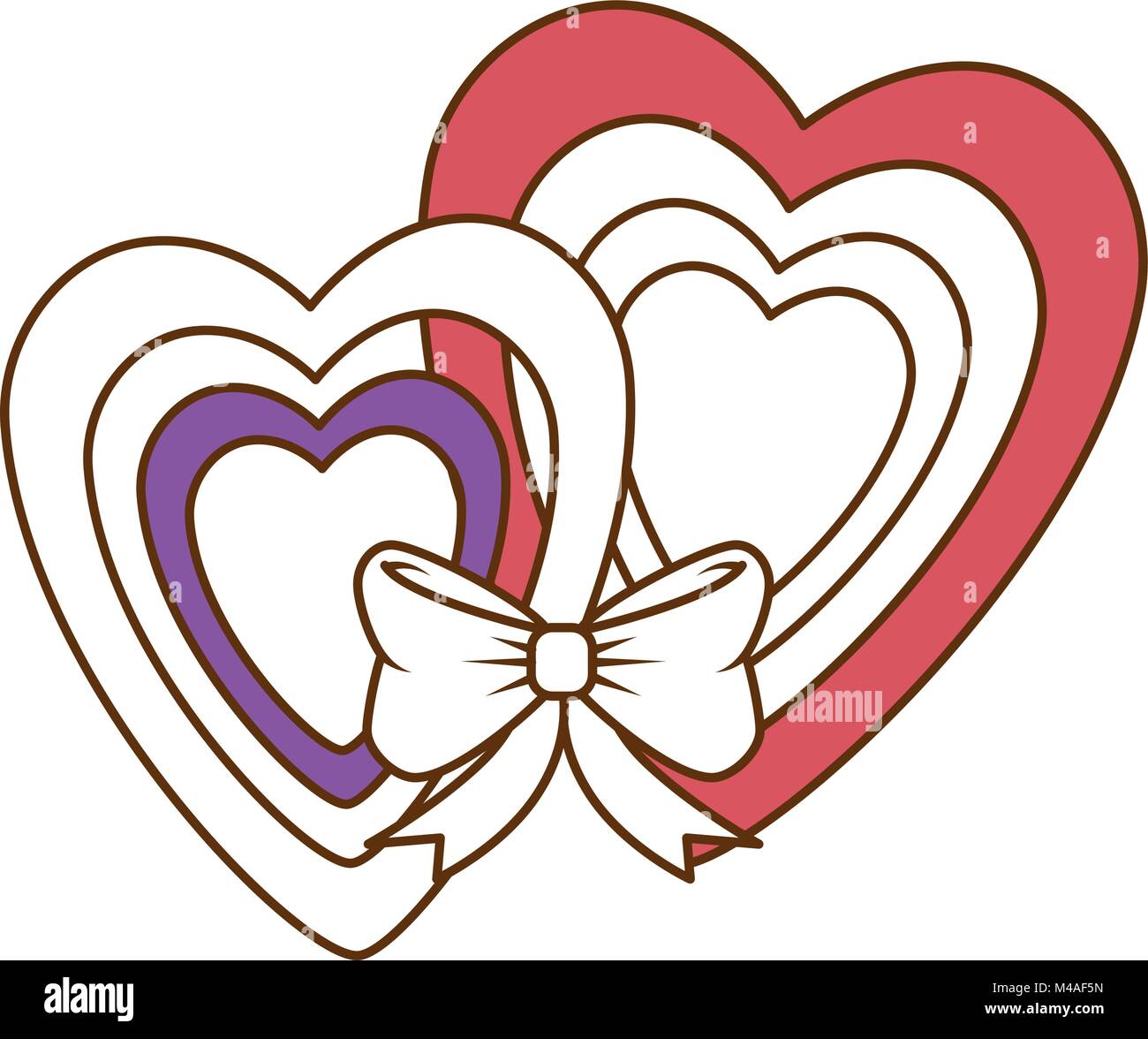 hearts love sticker art with bowntie Stock Vector Image & Art - Alamy