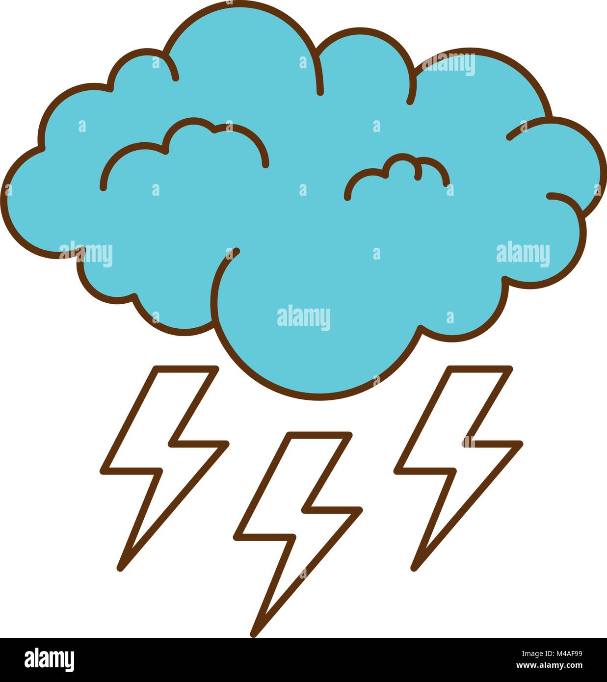 weather cloud rainy with rays Stock Vector Image & Art - Alamy