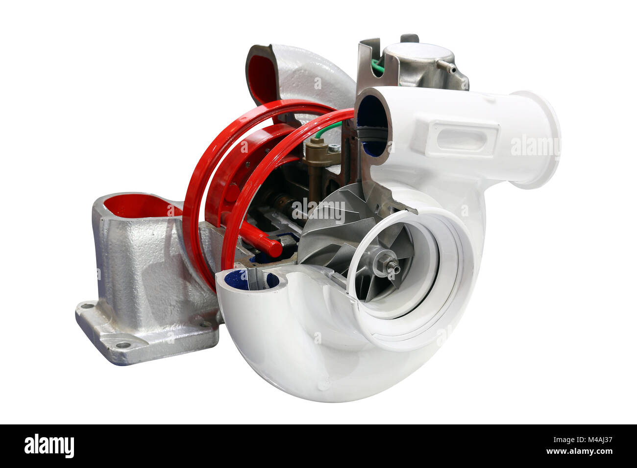 car turbo charger isolated on white Stock Photo Alamy